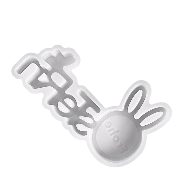 Bewildely Molde de silicona de Gel de sílice, molde de fundición de conejo de Pascua para proyectos de bricolaje, molde de silicona de Pascua Kits para hacer velas