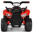 thumbnail image 4 of Costway Cuatrimoto eléctrica de 6 V para niños, juguete para montar en coche, con luz LED y MP3, color rojo, 4 of 4