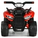 thumbnail image 4 of Costway Cuatrimoto eléctrica de 6 V para niños, juguete para montar en coche, con luz LED y MP3, color rojo, 4 of 4
