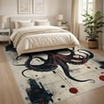 thumbnail image 3 of ODIKA 8'x10' Washable Area Rug Rum Octopus Doormat Horror Distressed Nautical Vintage Map Border for King Size Bedroom Under Bed, Master Suite, Non-Shedding, Easy Care, 3 of 7