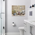 thumbnail image 5 of Rustic Bathroom Wall Art Farmhouse Bath Rules Bathroom Pictures Wall Decor Retro Floral Canvas Prints Painting Country Framed Artwork for Bathroom Ready to Hang 12"x16", 5 of 6