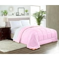 thumbnail image 1 of Oversized Queen Comforter Solid Pink Luxurious Collection Microfiber Fill Duvet Insert Box Stiched Quilted Fluffy Soft All Season Comforter with Pillowcases & Premium Piping, 1 of 7