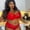Red, variant on White, Red, Black and Beige lace bra large cup BBW cup size D - S full bust support plus size