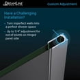 thumbnail image 3 of DreamLine Unidoor-X 50 in. W x 72 in. H Frameless Hinged Shower Door in Satin Black, 3 of 13