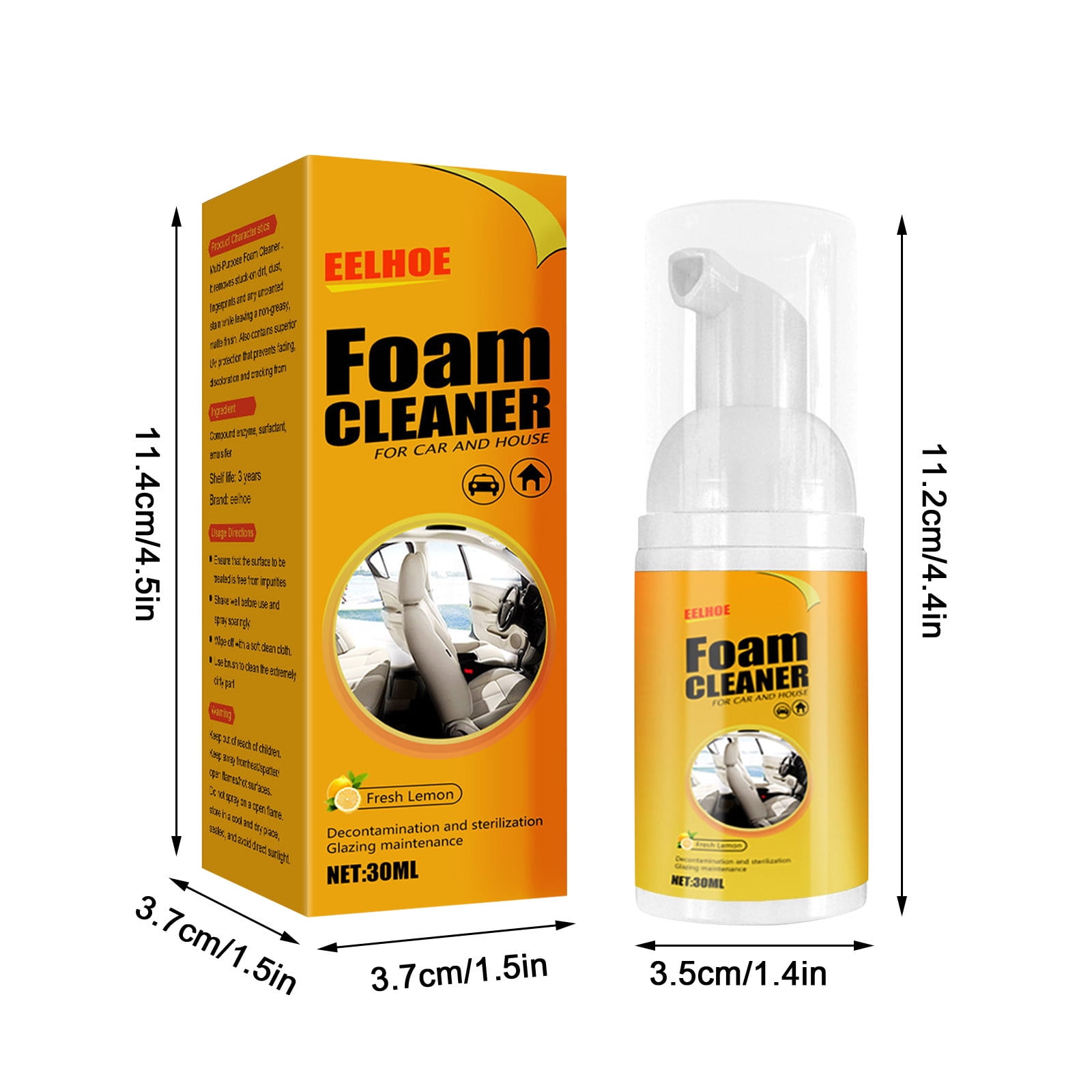 kttectoa All-Purpose Foam Cleaner Spray Car Interior Multi-Surface