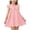 Pink, variant on CYRBOKO Toddler Girls Dresses with Ruffle, Summer A-line Casual Cotton Kids Dresses Wine Size 2-3 T