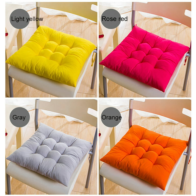 Kitchen Chair Pad Cushion with Ties, 17x 18 Thickened Dining Chair  Cushion Non-Slip Seat Cushions Comfort Seat Cover for Dining Home Room  Patio (