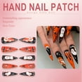thumbnail image 4 of RAGUPEL 24Pcs Glue on Nails for Women,Hand-Painted Pattern Stiletto Press on Nails,Dark Style Full Cover Nail Tips,Cute Press on Nails for Daily Life,Dating,Gatherings and Photo Shoots,Style2, 4 of 7