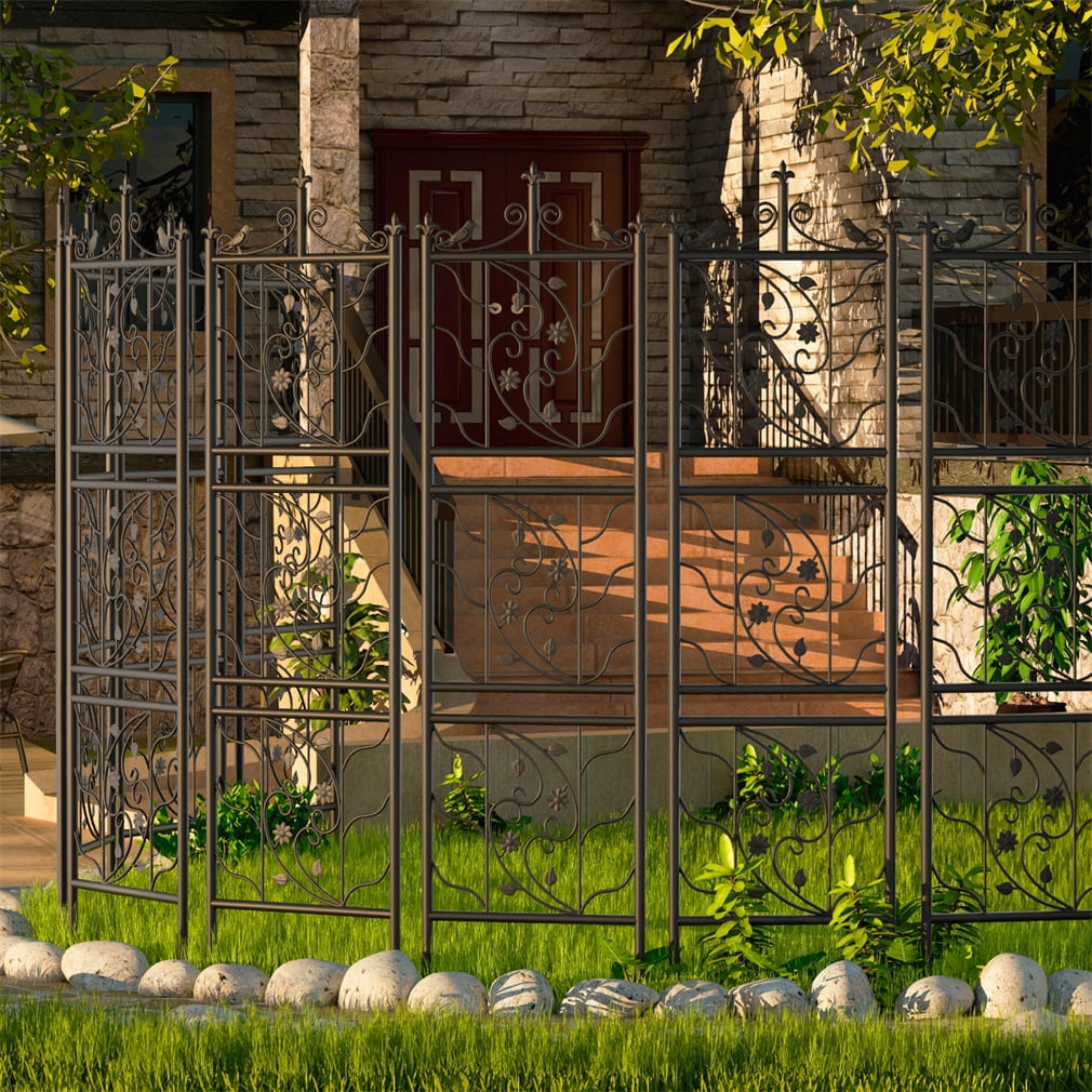 Wisfor 2Pack Thicken Iron Garden Trellis Climbing Plants Trellis Fence Outdoor Garden Backyard Decoration, 67.7x19.7inch