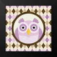 thumbnail image 2 of Harbick, N 20x20 Black Modern Framed Museum Art Print Titled - O is for Owl IV, 2 of 5