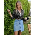 thumbnail image 2 of Women's Classic Button Down Long Satin Silk Pajama Set, 2 of 6