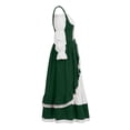 thumbnail image 5 of LEKWK Renaissance Dress Women Off Shoulder Lace-Up Corset Dress Vintage Ruffled Lace Trim Medieval Dress for Halloween Cosplay Theme Party, 5 of 6