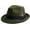 Olive, variant on Short Brim Fedora Hats for Men & Women Felt Dress Panama Trilby Hats with Feathers Band