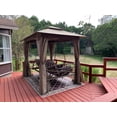 thumbnail image 6 of PURPLE LEAF 3 Person Outdoor Patio Porch Tent Swing with Netting & Curtains Swing with Canopy for Adults, 6 of 10