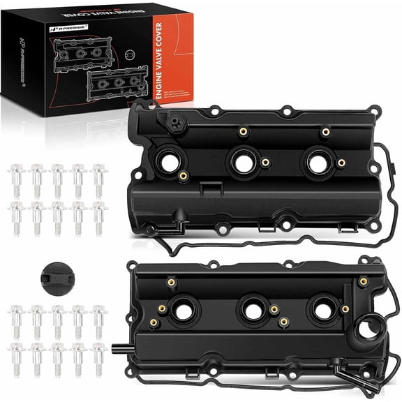 A-Premium Engine Valve Cover Left Right Side Compatible with Nissan 350Z 2003-2009 Infiniti FX35 G35 2003-2008 M35 2006-2010 3.5L