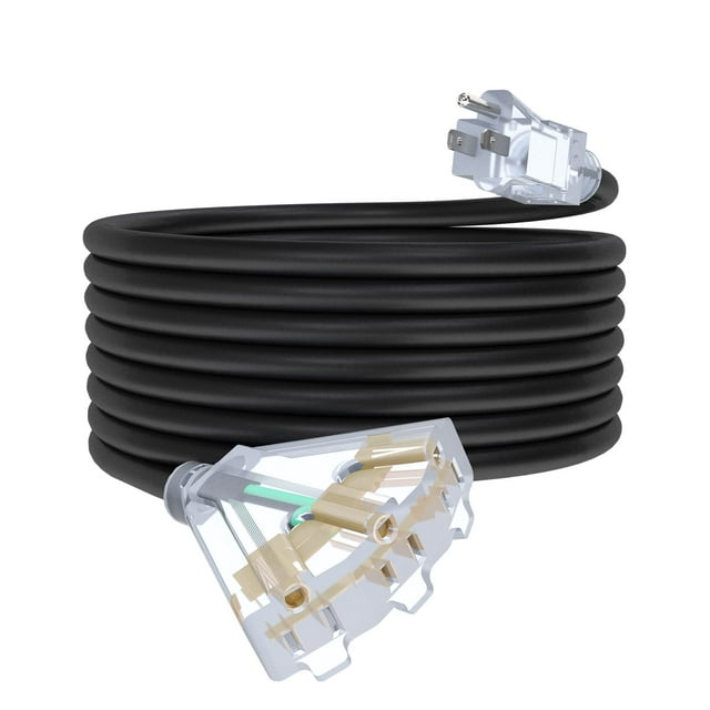 Cable de extensión PLUGTUL de 25 pies, 12/3, 3 salidas, calibre 12, impermeable