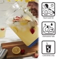 thumbnail image 4 of Mason Craft & More Glass 1 Gallon Pitcher with Removable Plastic Lid and Silicone Base, Navy, Useful for Serving Chilled Drinks, 4 of 6
