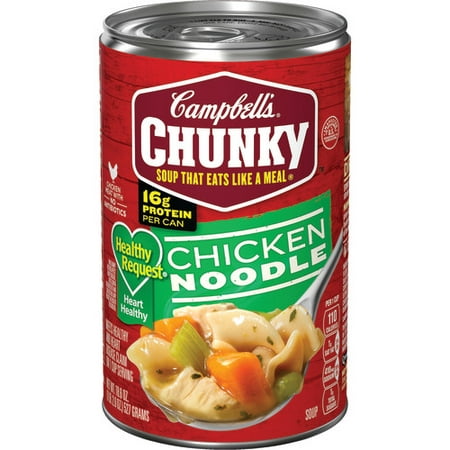 (4 pack) (4 pack) Campbell's Chunky Soup, Healthy Request Chicken Noodle Soup, 18.8 Ounce Can