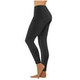 thumbnail image 3 of QETYUW Womens Yoga Pants High Waist Tummy Control Yoga Leggings Plus Size Butt Lifting Bottoms Solid Color Active Workout Pant, 3 of 8