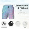 thumbnail image 5 of Gaeub Fantasy Gradient Mens Swim Trunks Stretch Beach Shorts Quick Dry for Men Swim Shorts Swimwear with Pockets- Large, 5 of 9