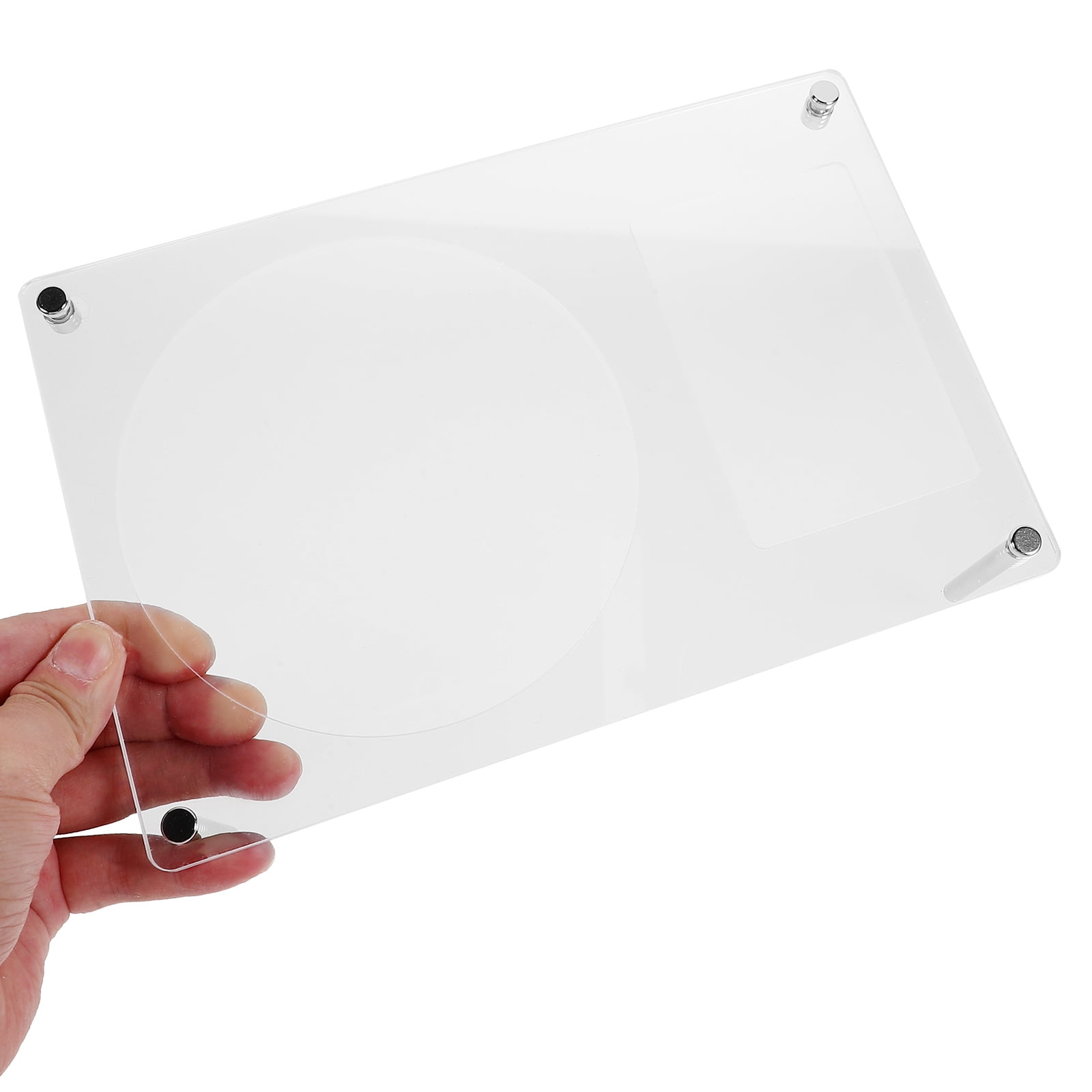 FRCOLOR Acrylic CD Stand Rack Desktop Standing CD Stand Rack Blank Photo Holder for DIY Crafting