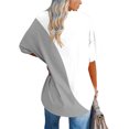 thumbnail image 3 of Jalioing V Neck Summer Shirt Women's Plus Size Short Sleeve Color Block Tee Shirt Casual Loose Pullover Tees Clothes, 3 of 6