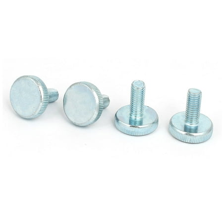 

Unique BargainsM8x20mm Knurled Head Flat Point Fully Threaded Thumb Screws Fastener 4pcs