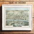 thumbnail image 4 of Bird’s Eye View of Waco Texas 1873 Vintage City Map Historic Brazos River Bridge Town Aerial Illustration Western Wall Art Texas Decor Home Office Library Study Interior Display 11x14 Unframed Poster, 4 of 9