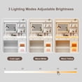 thumbnail image 6 of Satifur Modern LED Vanity Desk with Charging Station & Storage, White Makeup Table for Bedroom, 6 of 10