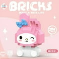 thumbnail image 4 of Kawaii Hello Kitty Blocks Cinnamoroll My Melody Kulomi Action Figures Mini Building Block Diy Assembly Model Educational Toys, 4 of 6
