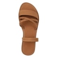 thumbnail image 2 of Fiaer Women's Gladiator Flat Sandals Summer Comfort Round Open Toe on Strap Thong Beach Shoes Brown 9.5, 2 of 9