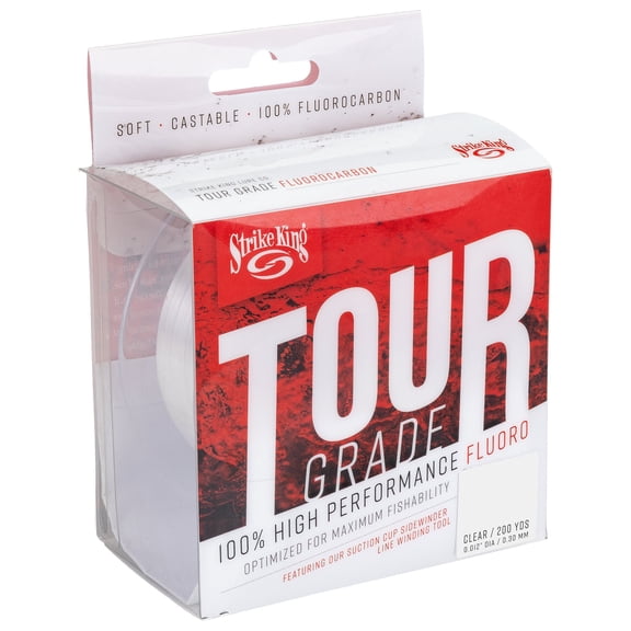 Strike King Tour Grade Fluorocarbon Fishing Line 10lb. Clear