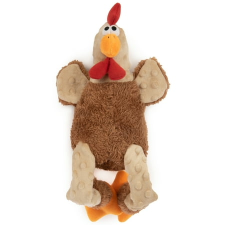 UPC: 0786306735722 | goDog Action Plush Rooster Animated Squeaker Plush Pet Toy for Dogs & Puppies  Bite-Activated Motion  Soft & Durable  Tough & Chew Resistant  Reinforced Seams – Brown  One Size