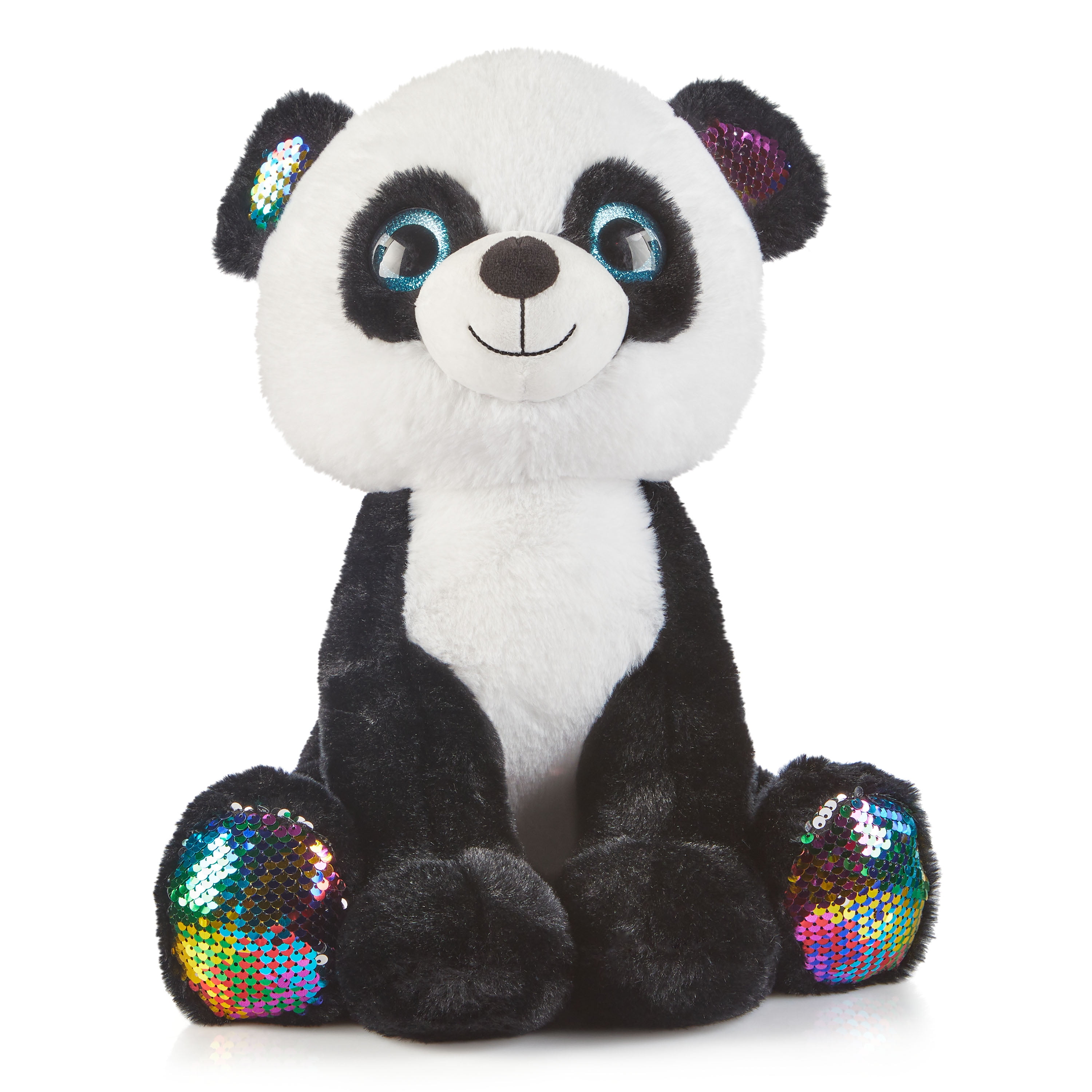 Holiday Time Sequin Panda Plush, 13'