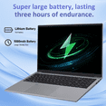 thumbnail image 4 of Auusda Portable Professionnel 16 Pouces, Ordinateur Windows 11 Pro, Intel Core i3 1000NG4, 16 Go de RAM DDR4 1 To SSD, Rétroéclairage, Empreinte Digitale, Caméra Web, Argent, 4 of 9