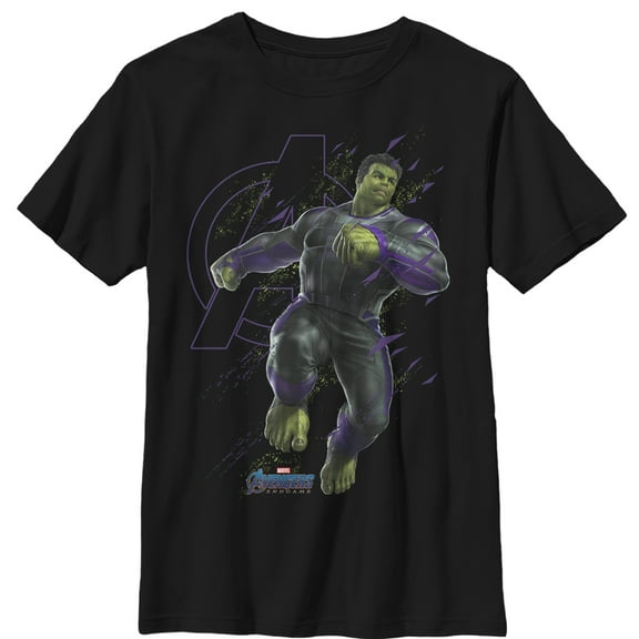 Boy's Marvel Avengers: Endgame Hulk Ready Graphic Tee Black Medium