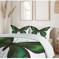 thumbnail image 6 of Ambesonne Swallowtail Duvet Cover Set, Exotic Green, 2-Calking, Olive Green Jade Green, 6 of 7