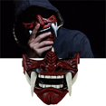 thumbnail image 5 of Maojin Halloween Decoration Japanese Hannya Mask De-mon Oni Sam-urai NOH Kabuki Prajna Devil Half Face Mask Cosplay, 5 of 5