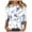 White, variant on QYZEU Cute Tops for Women Trendy Printed Shirt 3/4 Sleeve Tunic Tops Crewneck Blouse Tshirt Loose Fit Tops Soft Breathable Comfortable Lightweight Tops Blue S
