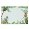 thumbnail image 1 of Pineapple Cutting Board, Watercolor Tropical Island Style Border Print Exotic Fruit Palm Trees and Leaves, Decorative Tempered Glass Cutting and Serving Board, Large Size, Multicolor, by Ambesonne, 1 of 1
