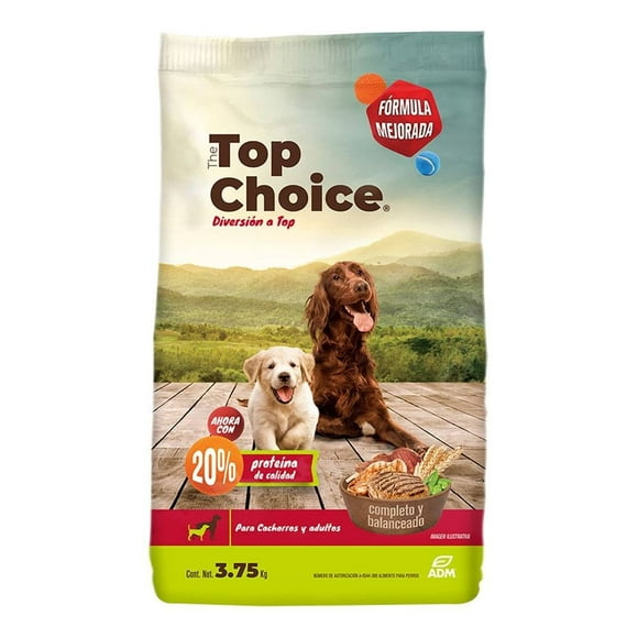 Alimento para perro The Top Choice para Cachorro y Adulto 3.75 kg