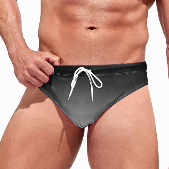 mgoYE Big and Tall Swim Trunks for Men L Men Swimwear Swimming Briefs Bikini Boxer Trunks Swimsuits Bathing Suits Dark Gray