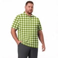 thumbnail image 4 of Big and Tall Mens polo shirts Quick Dry Breathable Polos for Men Business Casual Men Polo Shirts Plaid Summer Classis Loose Fit Short Sleeve Polo Shirt White 5XL, 4 of 6