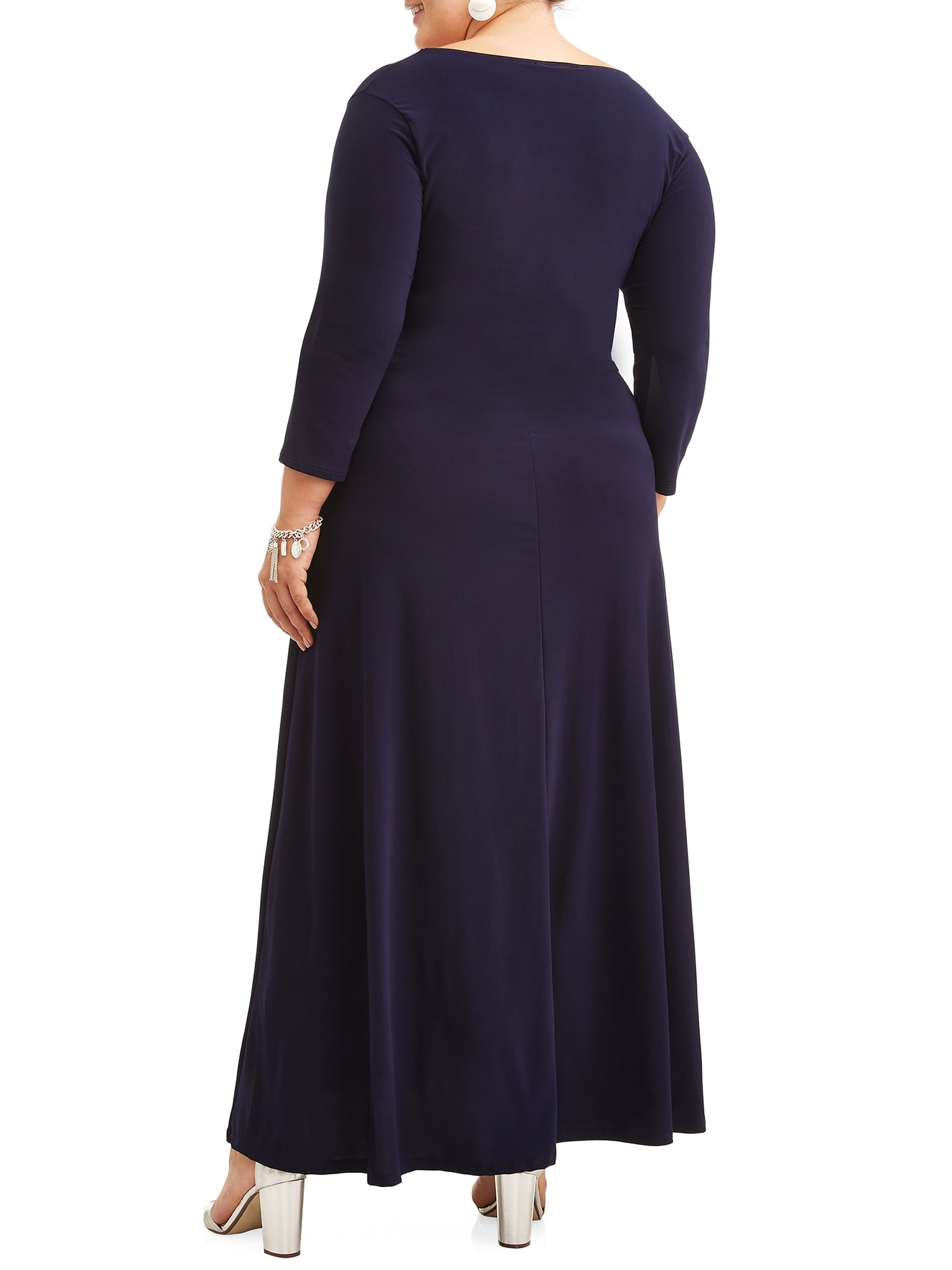 ella samani women's plus size short sleeve maxi wrap dress Ella Samani Women's Plus Size Short Sleeve Maxi Wrap Dress
