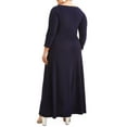 thumbnail image 2 of Ella Samani Plus Size Wrap Dress with ¾-Sleeves, 2 of 2