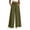 Army Green, variant on Wide Leg Pants for Women Drawstring Ruched Side Elastic Waist Trousers with Pockets Casual Loose Flowy Travel Pants[M,Yellow]