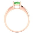 thumbnail image 4 of Solitaire Engagement Ring for Women - 1.5ct Simulated Green Diamond in 14K Rose Gold Promise Ring, 4 of 6