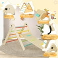 thumbnail image 5 of Costway 3-in-1 Triangular Climbing Toys Foldable & Height-adjustable Triangle Set Colorful, 5 of 9