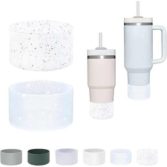 2Pcs Silicone Boot, Compatible with 20-40oz & 12-24oz, Reduces Noise Scratches Protective Cup Bottom Sleeve Cover, Cup Accessories