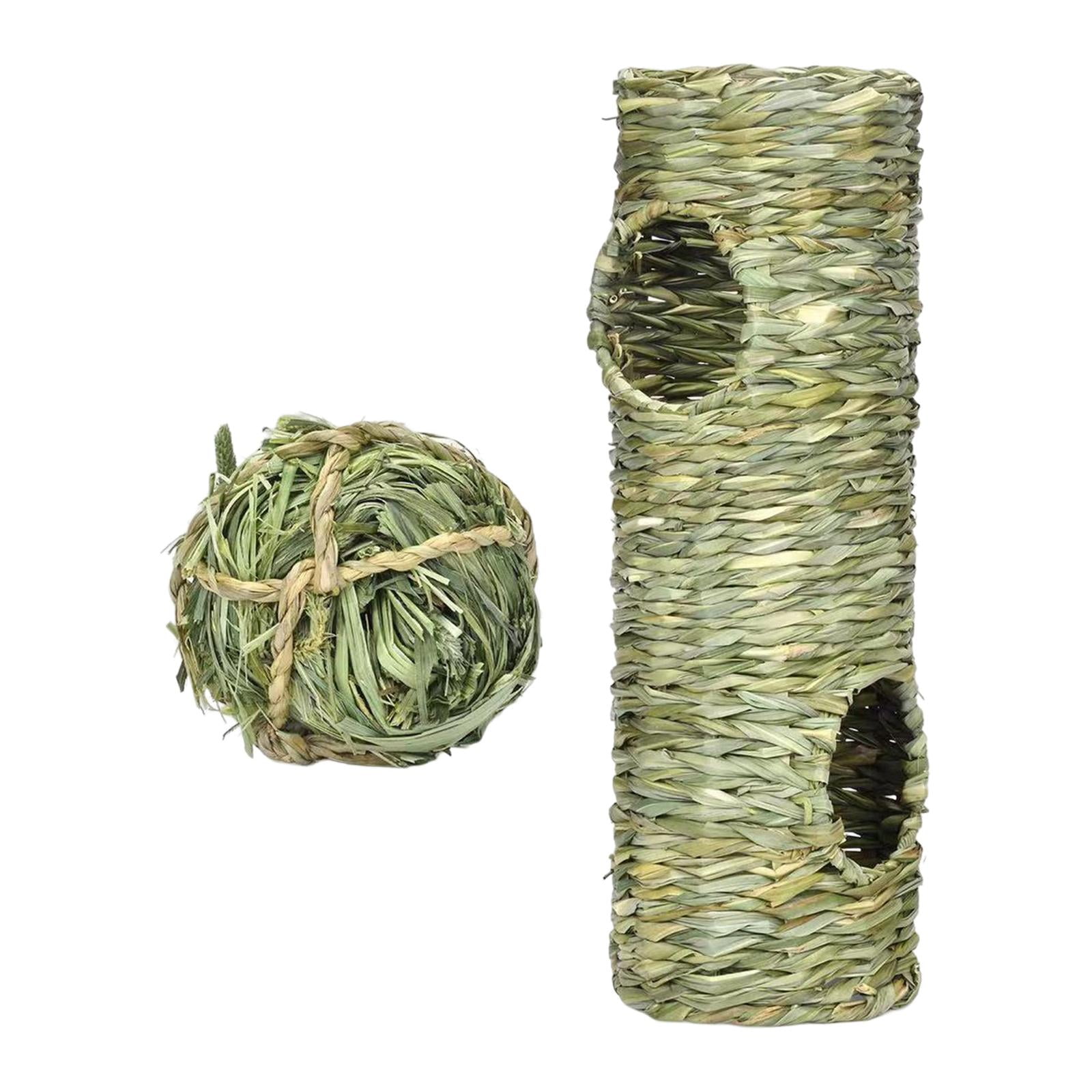 Bvdfgk Grass Tunnel Toy, Lightweight Nest Interactive Toy Hideaway Tube Toy for Hamster